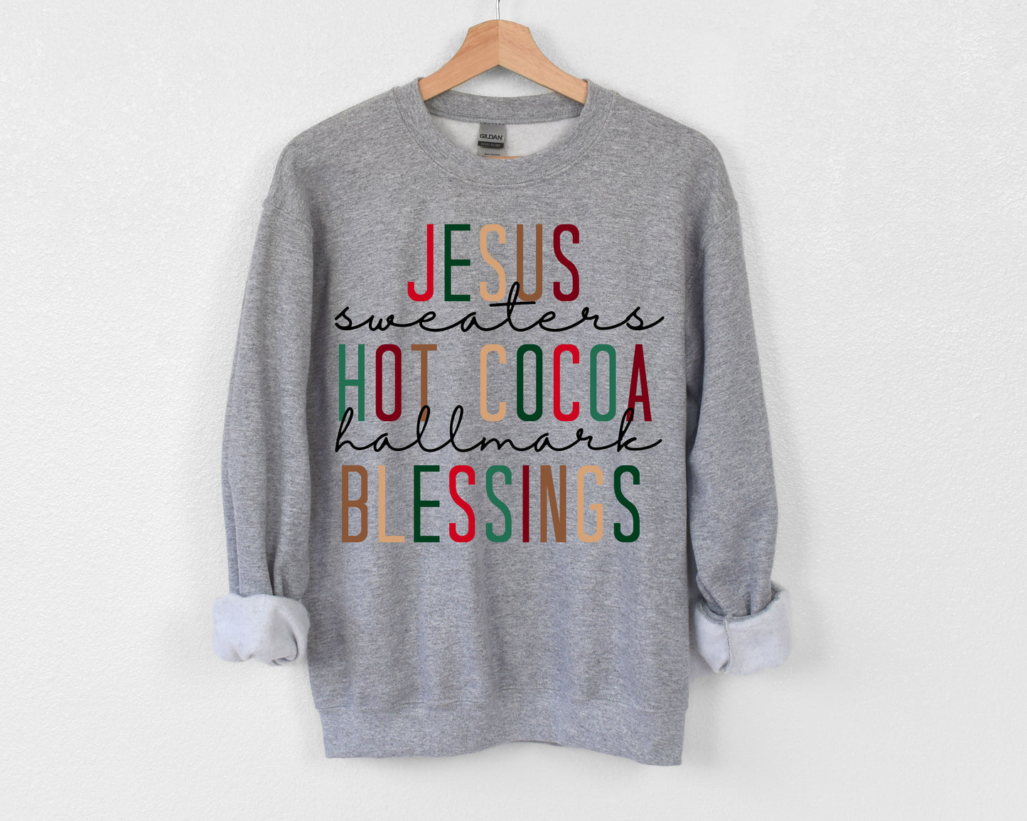 Christmas - Blessings Sweatshirt - Sport Grey