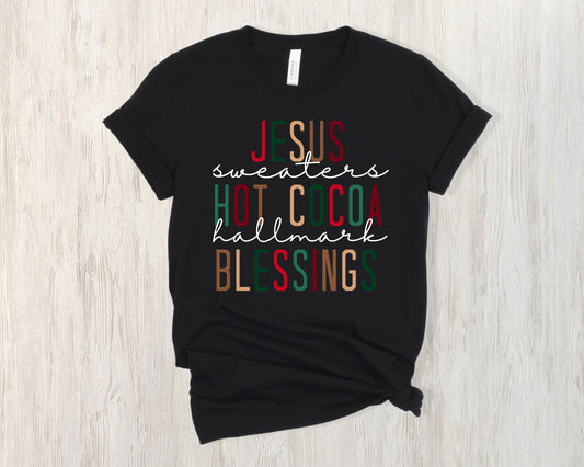 Christmas - Blessings Tee - Black