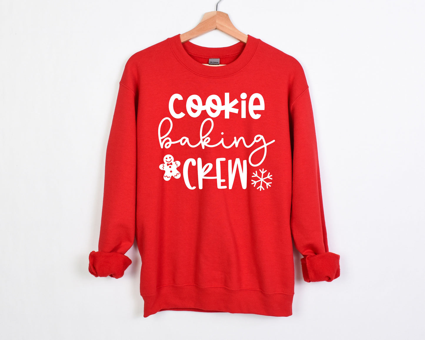 Christmas - Cookie Baking Crew Sweatshirt - Red