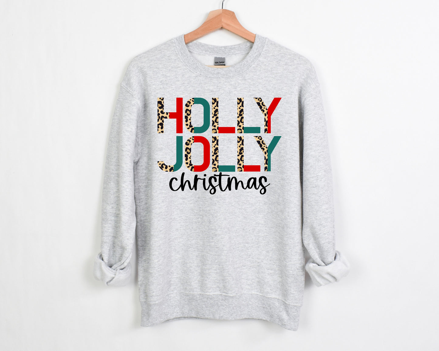 Christmas - Holly Jolly Sweatshirt - Ash