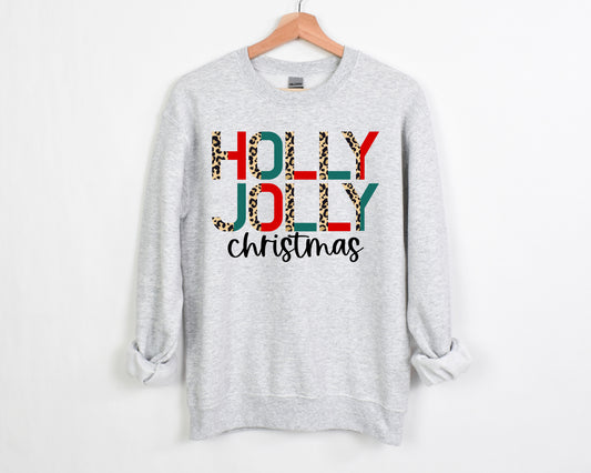 Christmas - Holly Jolly Sweatshirt - Ash