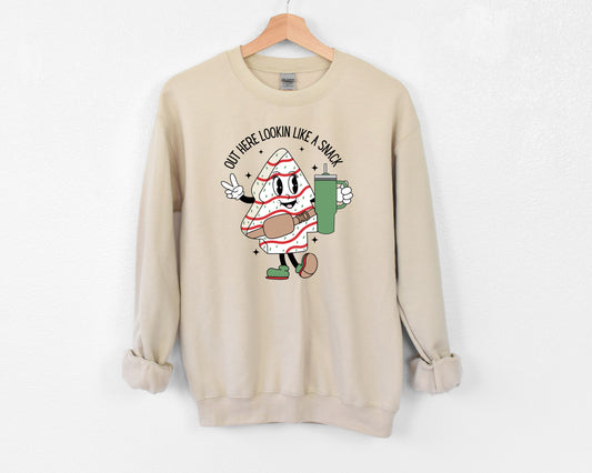 Christmas - Like A Snack Sweatshirt - Sand