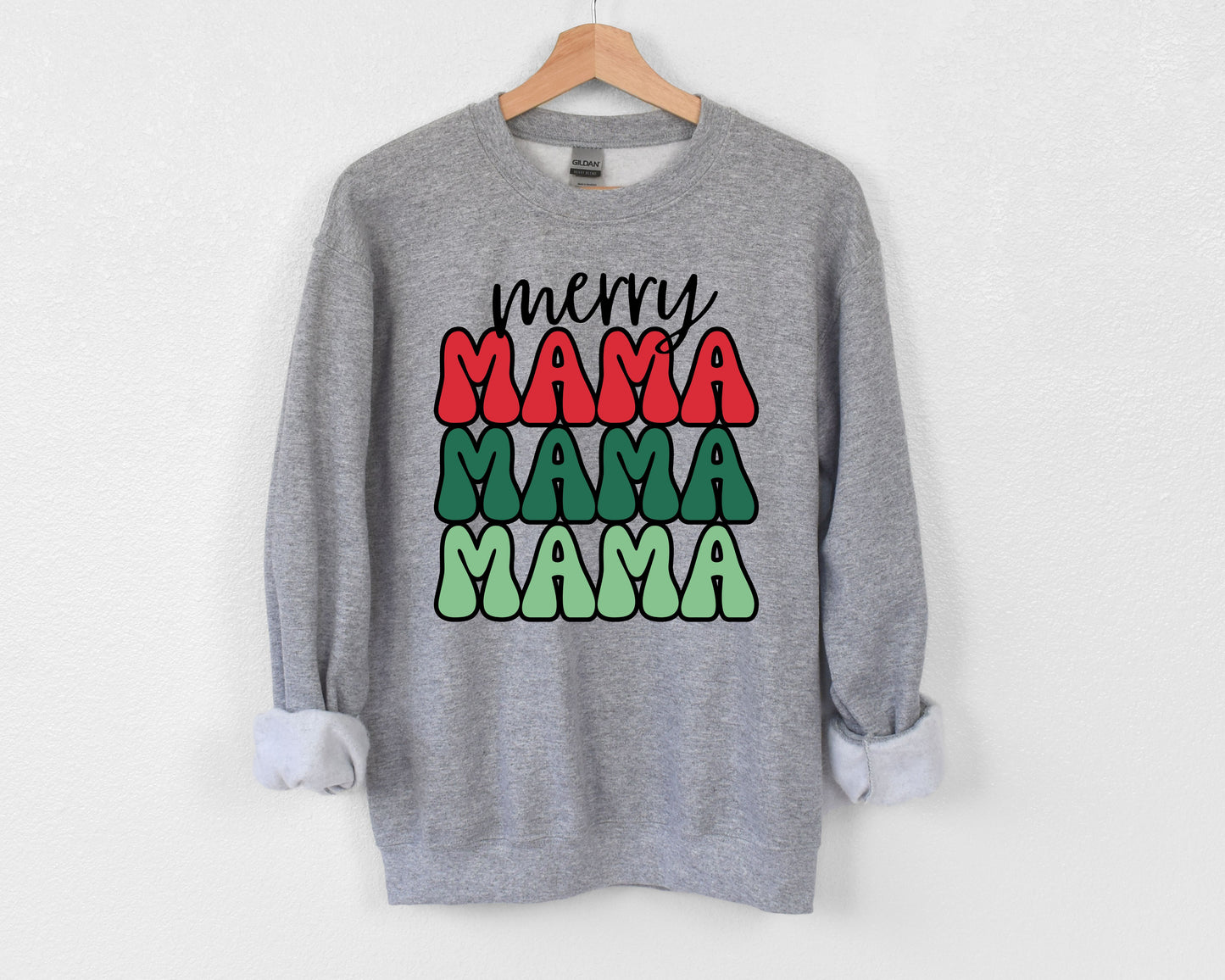 Christmas - Merry Mama Sweatshirt - Sport Grey