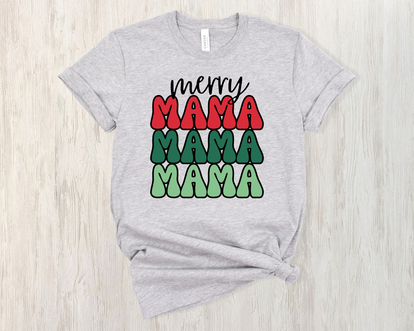 Christmas - Merry Mama Tee - Athletic Heather