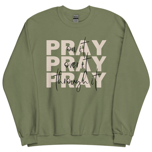 Pray Sweatshirt - Military Green